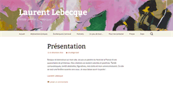 Desktop Screenshot of laurentlebecque.com